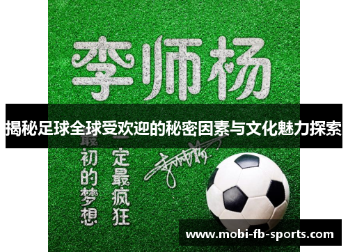 揭秘足球全球受欢迎的秘密因素与文化魅力探索